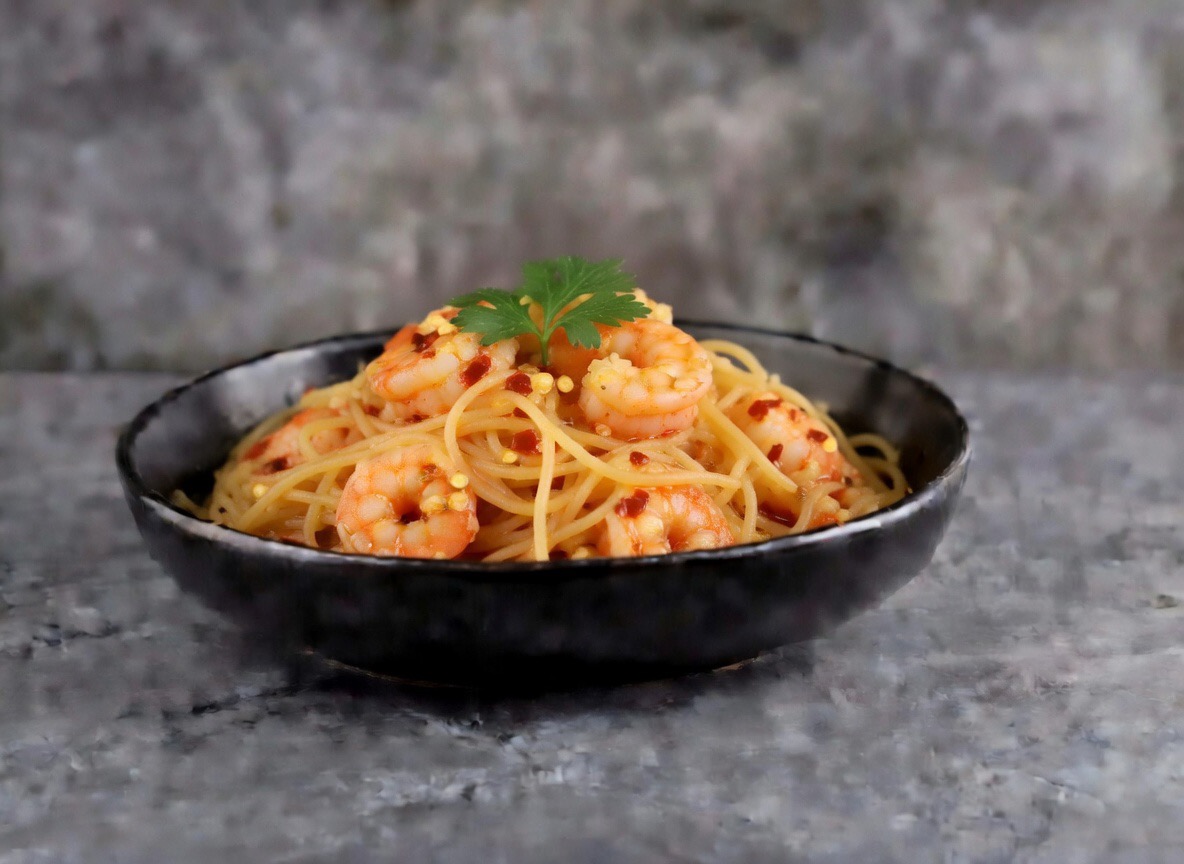 Spicy Garlic Shrimp Pasta